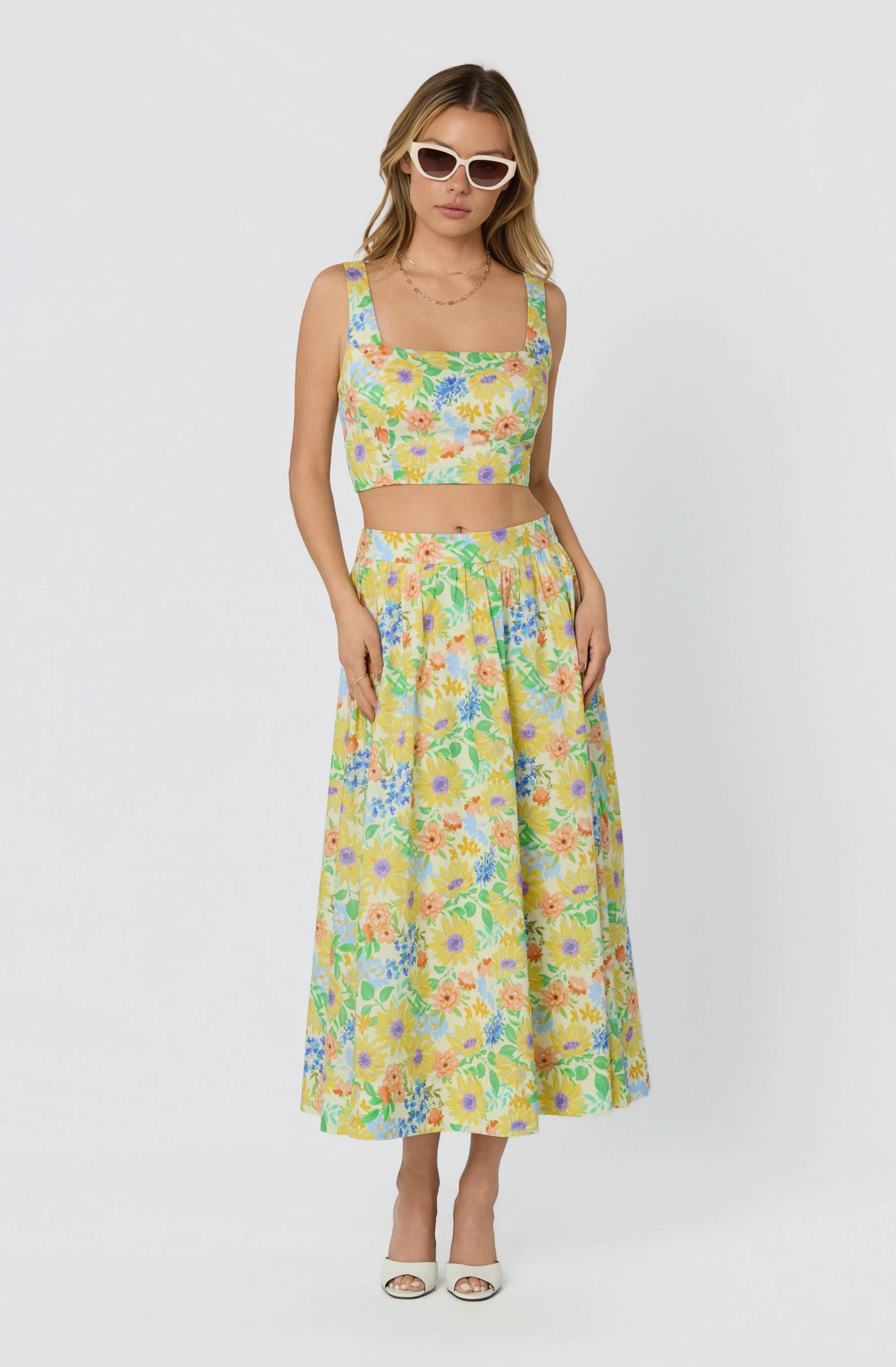Yellow multi floral