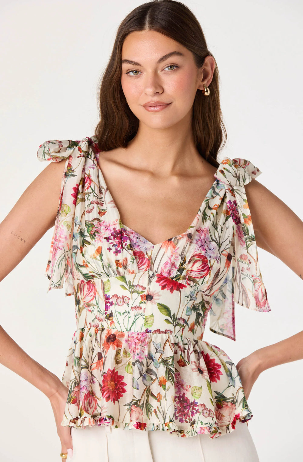 Ivory multi floral