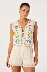 Cream multi floral