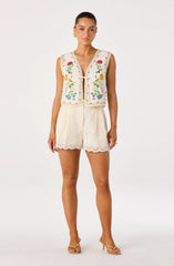Cream multi floral