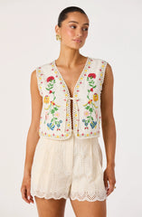 Cream multi floral