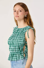 Green gingham