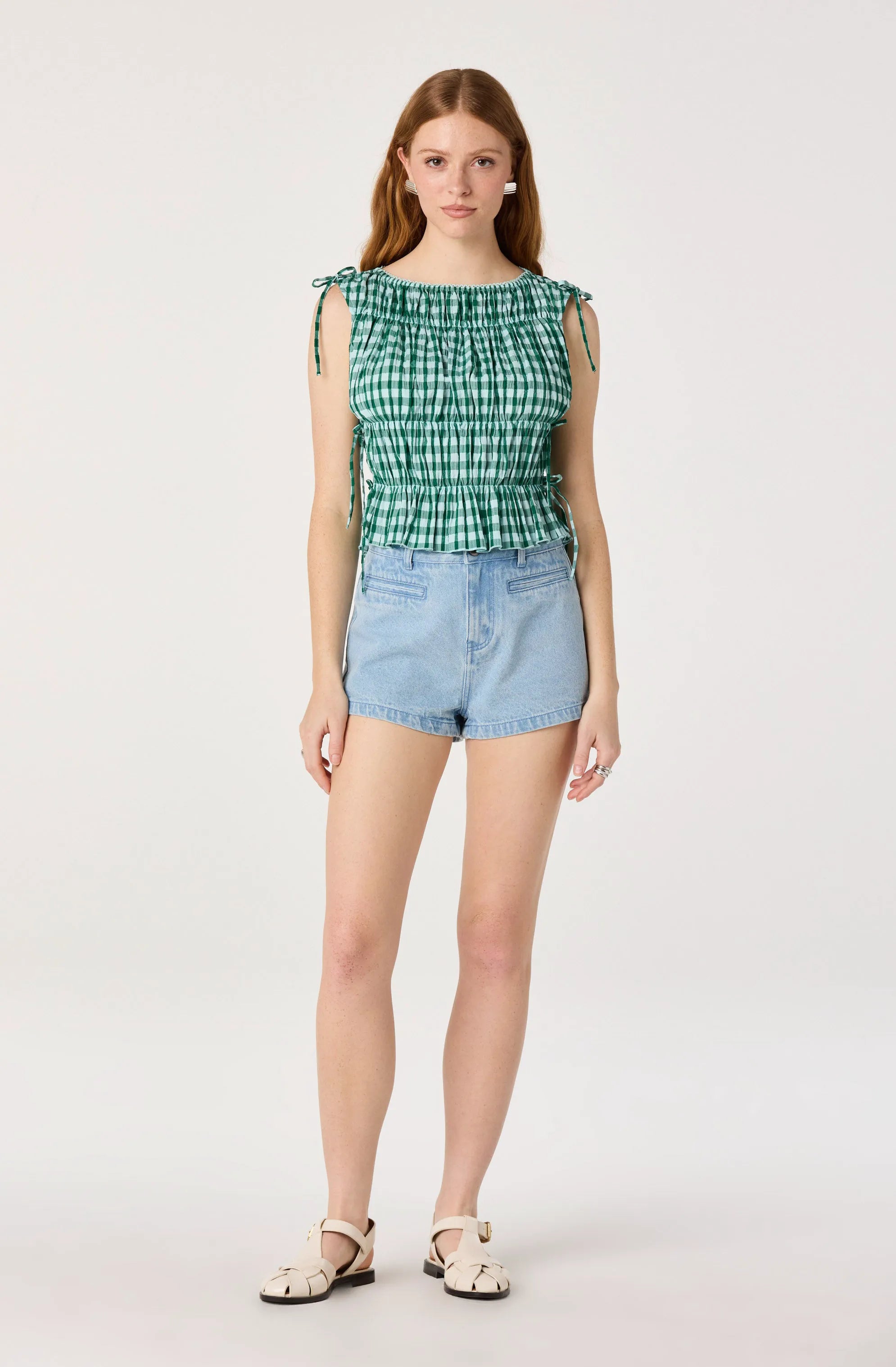 Green gingham