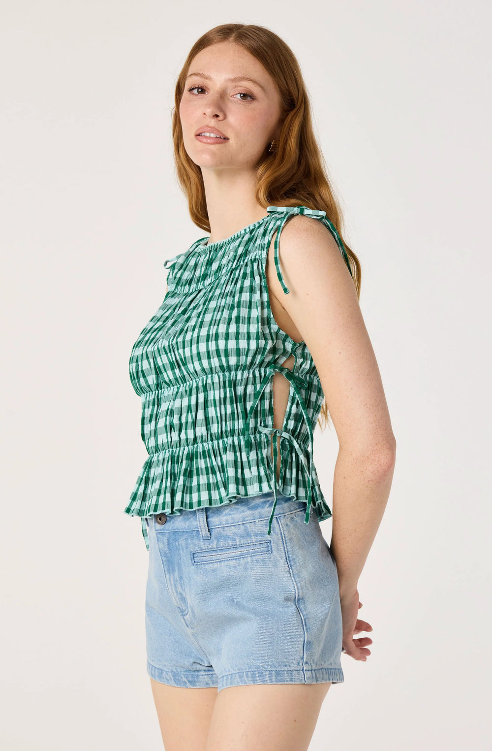 Green gingham