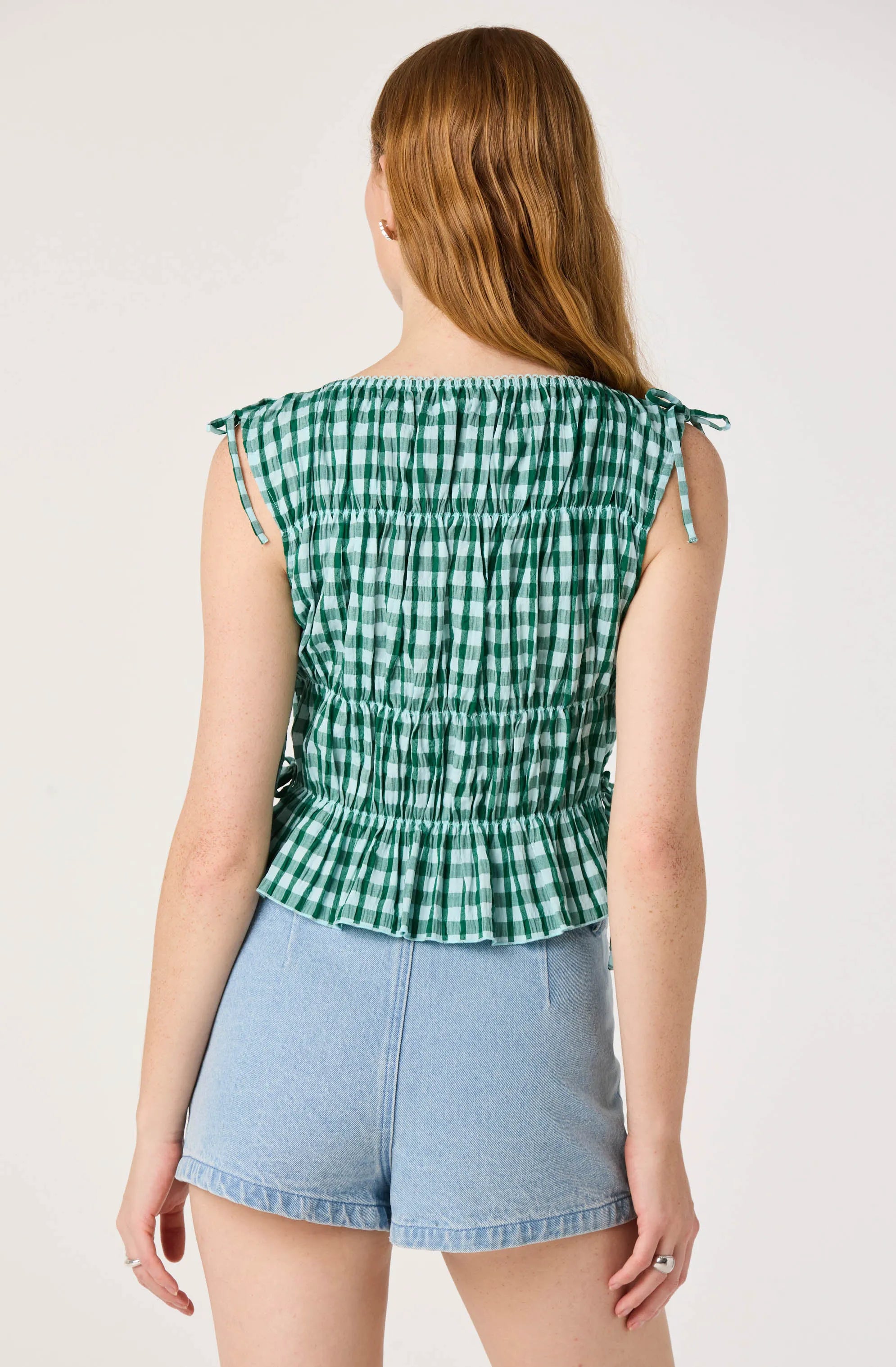 Green gingham