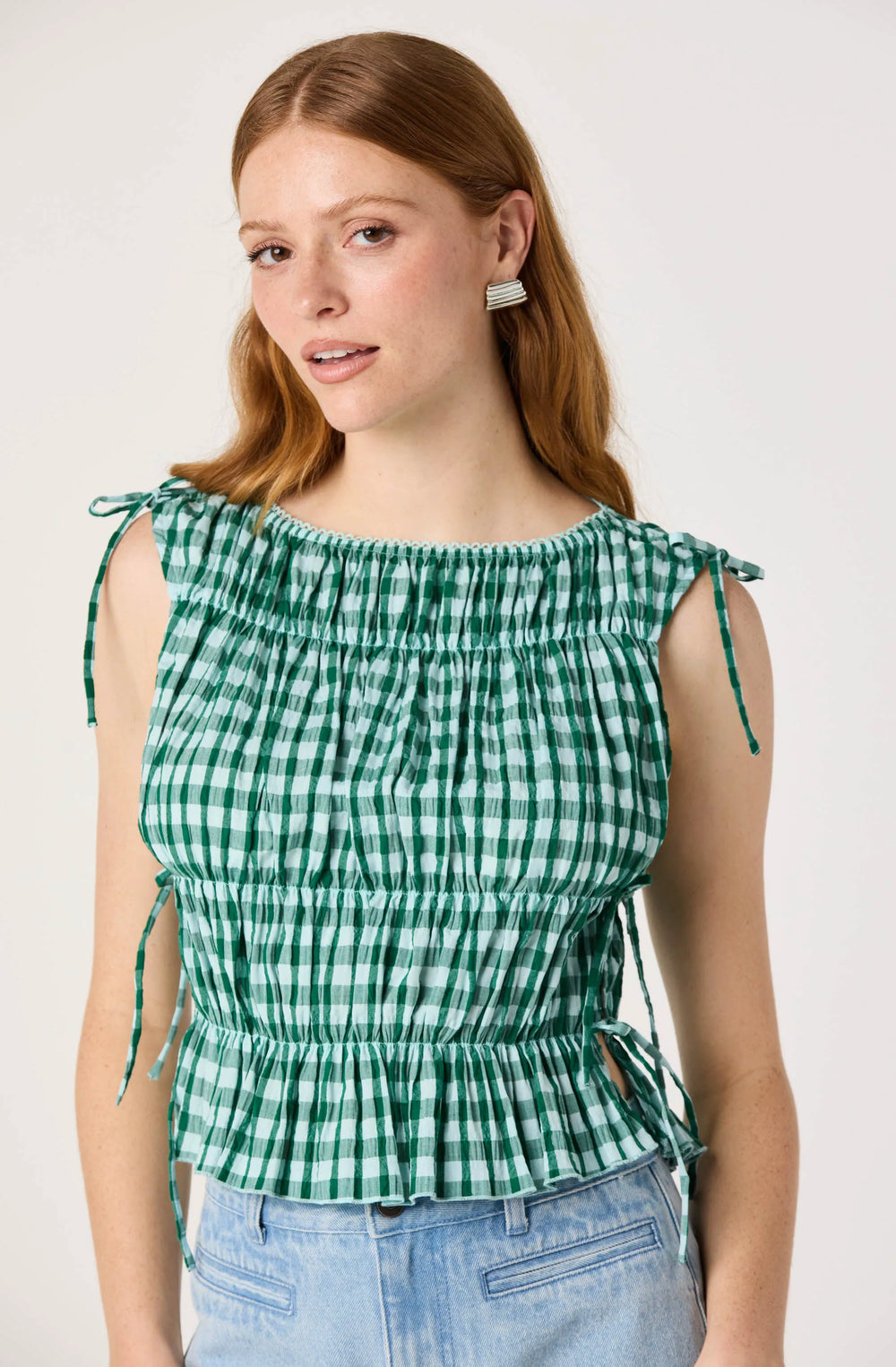 Green gingham
