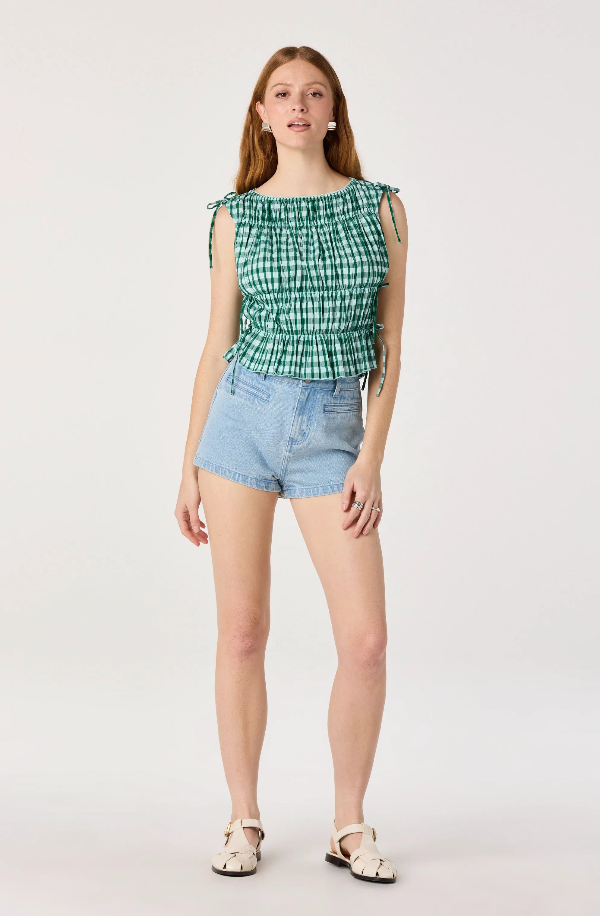 Green gingham