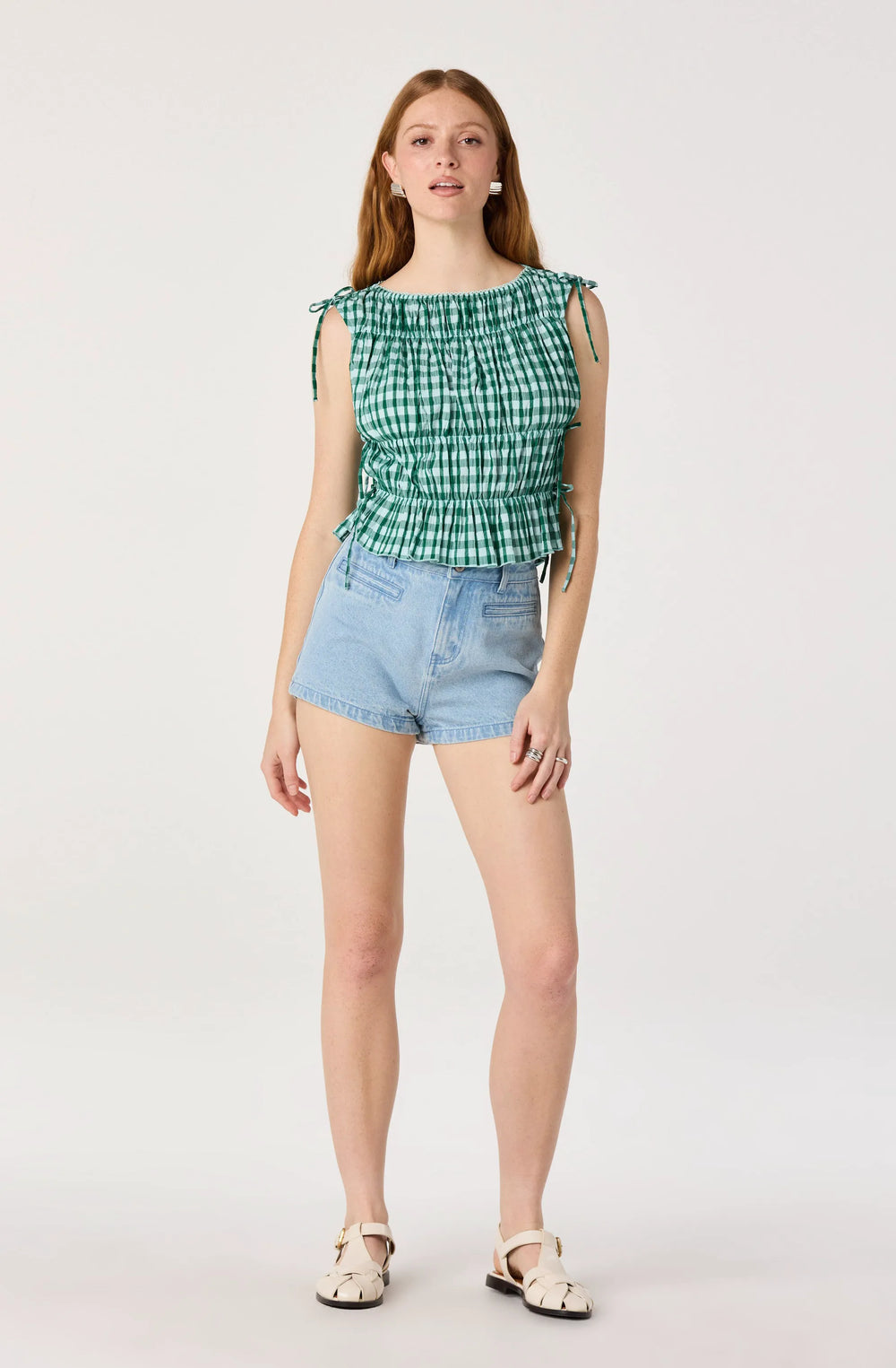 Green gingham