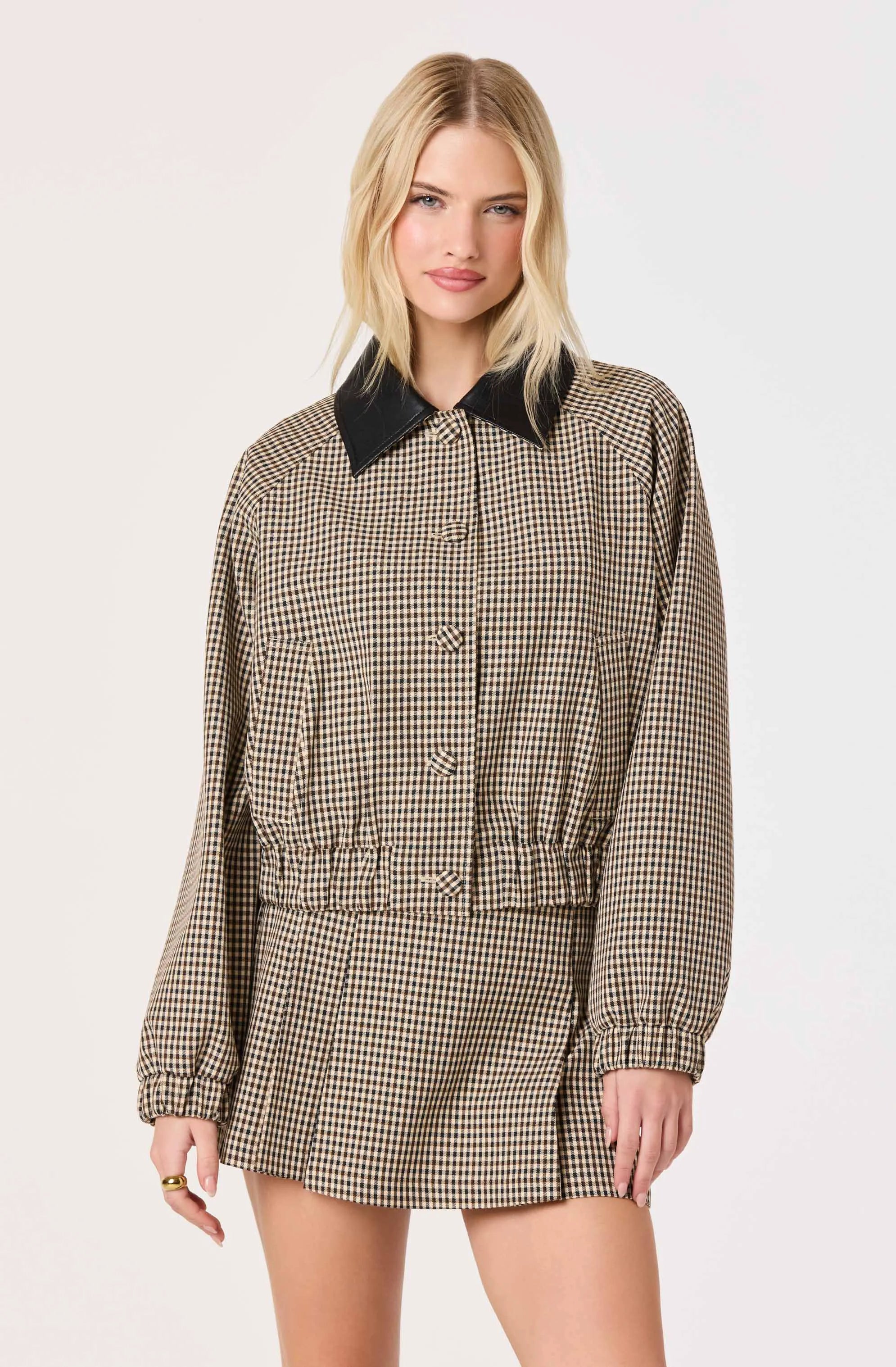 Brown black gingham
