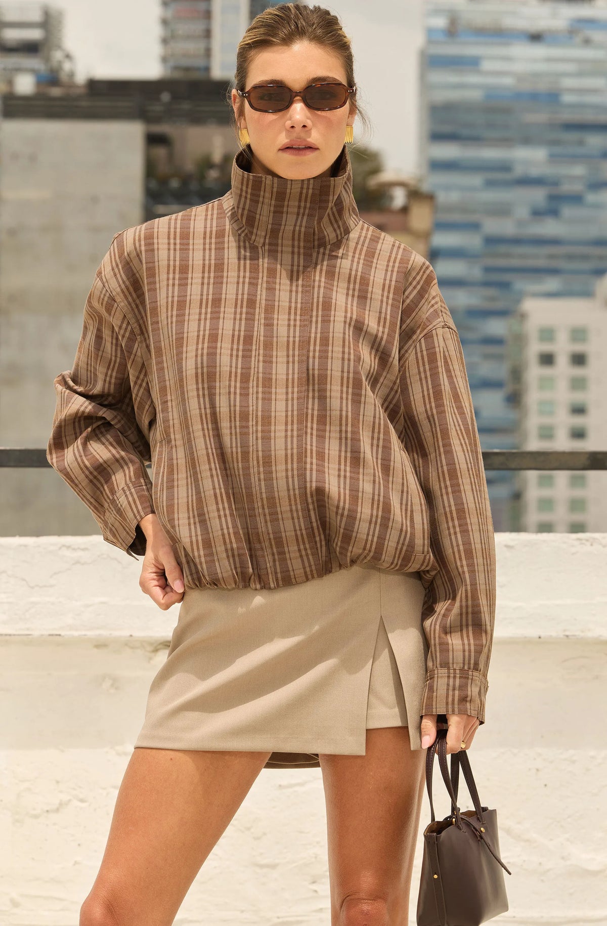 Brown plaid