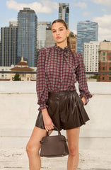 Eggplant plaid